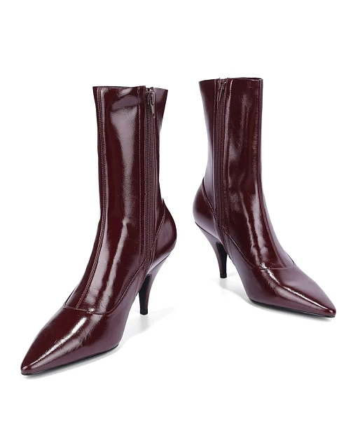 Женские ботинки JEFFREY CAMPBELL из экокожи бордовые - фото 3 - Miraton