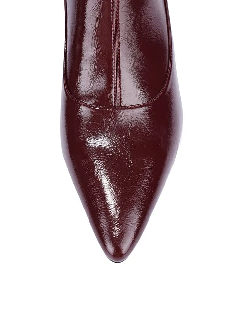 Женские ботинки JEFFREY CAMPBELL из экокожи бордовые - фото 6 - Miraton