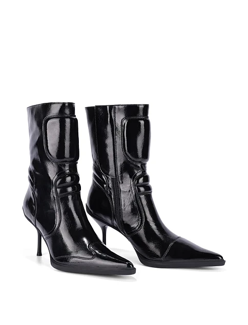 Женские ботинки JEFFREY CAMPBELL из экокожи черные - фото 4 - Miraton