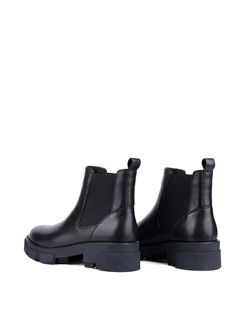 Женские ботинки челси MIRATON кожаные черные - фото 4 - Miraton