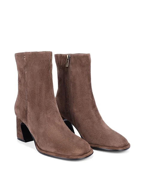 Женские ботинки MIRATON велюровые бежевые - фото 3 - Miraton