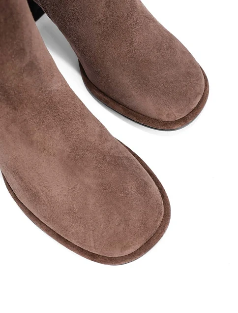 Женские ботинки MIRATON велюровые бежевые - фото 5 - Miraton