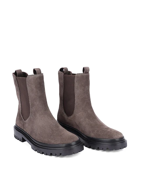 Женские ботинки челси Attizzare велюровые серые - фото 3 - Miraton