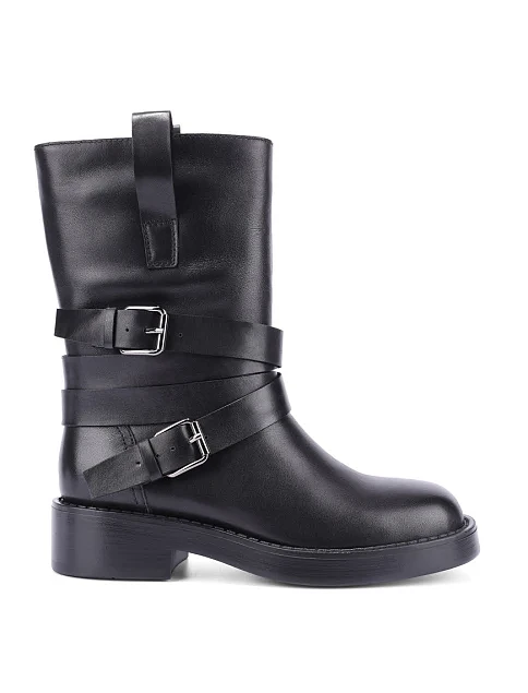 Женские ботинки MIRATON кожаные черные - фото 1 - Miraton