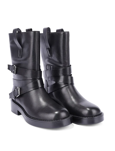 Женские ботинки MIRATON кожаные черные - фото 3 - Miraton