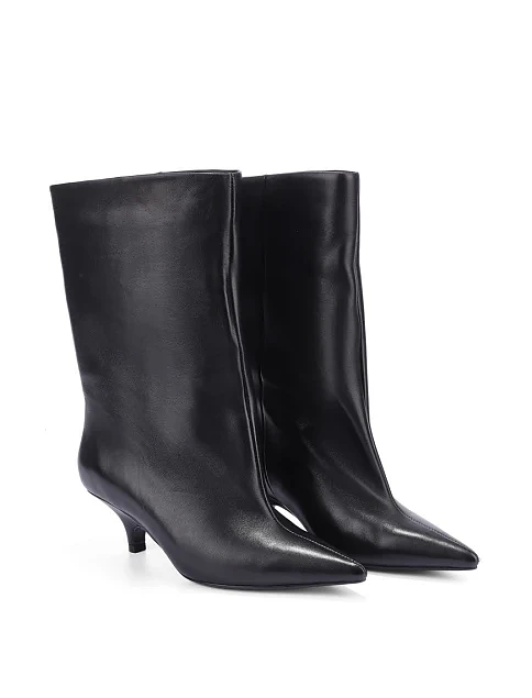 Женские ботинки MIRATON кожаные черные - фото 4 - Miraton