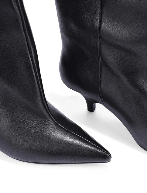 Женские ботинки MIRATON кожаные черные - фото 6 - Miraton