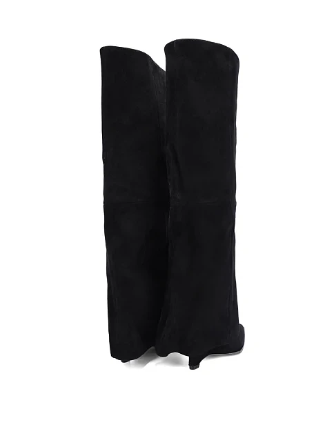 Женские ботфорты MIRATON велюровые черные - фото 5 - Miraton