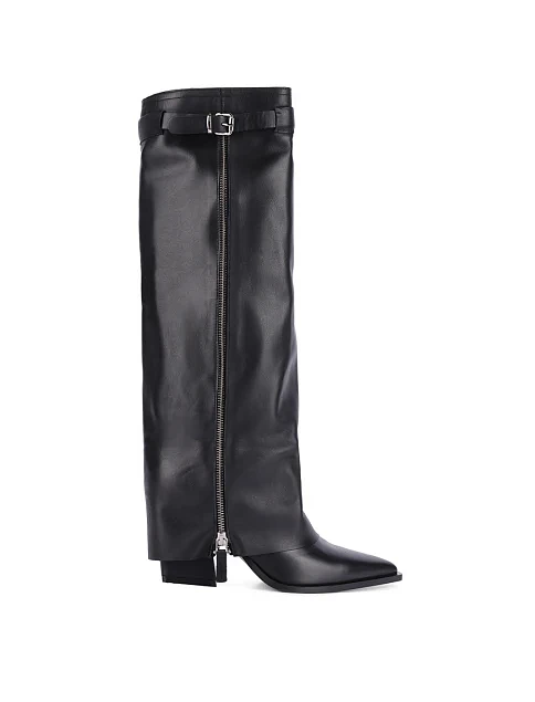 Жіночі чоботи MIMMU шкіряні чорні - фото 1 - Miraton