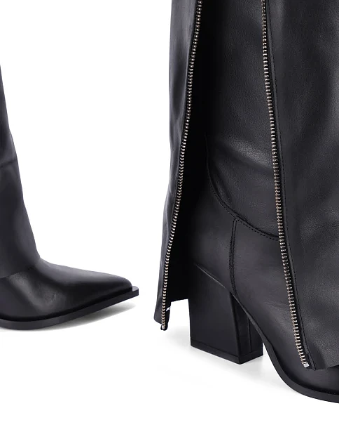 Жіночі чоботи MIMMU шкіряні чорні - фото 2 - Miraton