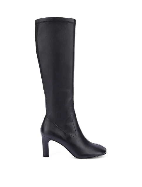 Женские сапоги кожаные черные - фото 2 - Miraton