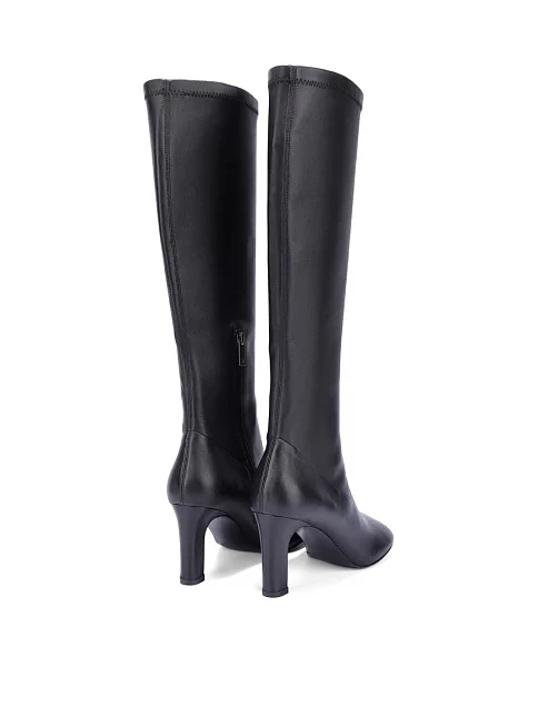 Женские сапоги кожаные черные - фото 5 - Miraton