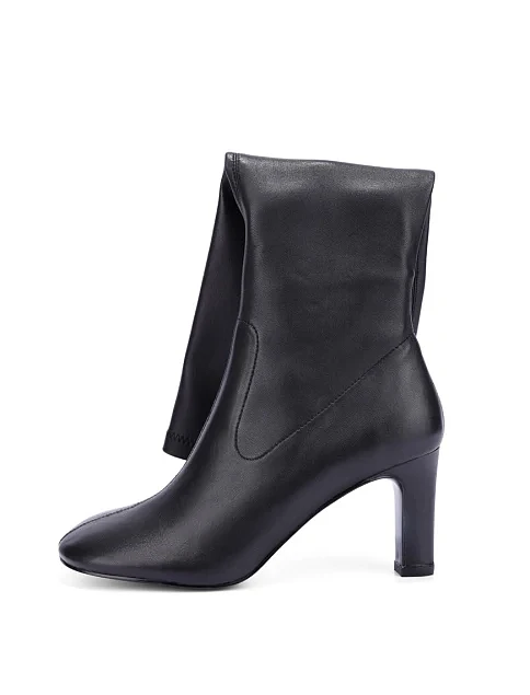 Женские сапоги кожаные черные - фото 6 - Miraton