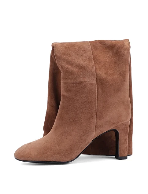 Женские сапоги MIRATON велюровые бежевые - фото 3 - Miraton