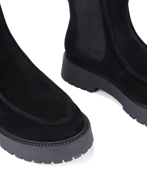 Жіночі черевики челсі Attizzare велюрові чорні - фото 5 - Miraton