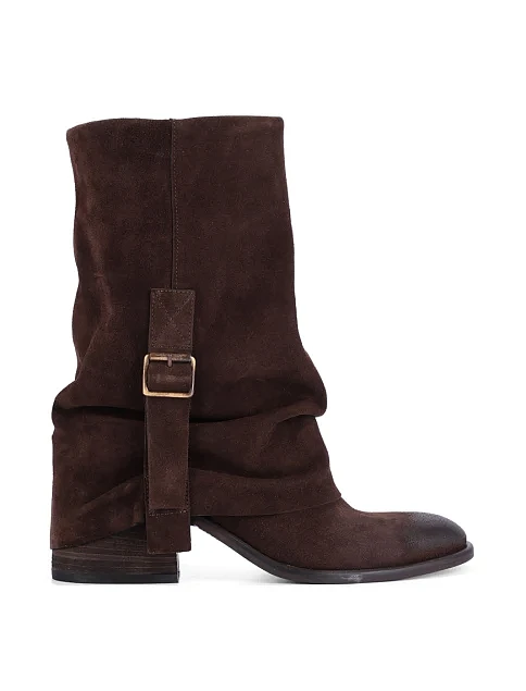 Женские ботинки MIMMU замшевые коричневые - фото 1 - Miraton