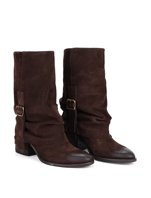 Женские ботинки MIMMU замшевые коричневые - фото 3 - Miraton