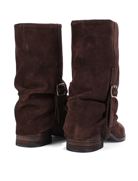 Женские ботинки MIMMU замшевые коричневые - фото 4 - Miraton