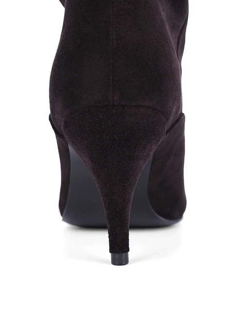 Женские ботфорты велюровые коричневые - фото 5 - Miraton