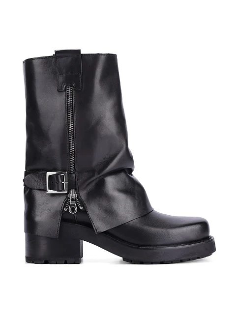 Женские ботинки MIMMU кожаные черные - фото 1 - Miraton