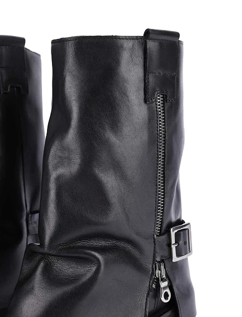 Женские ботинки MIMMU кожаные черные - фото 2 - Miraton