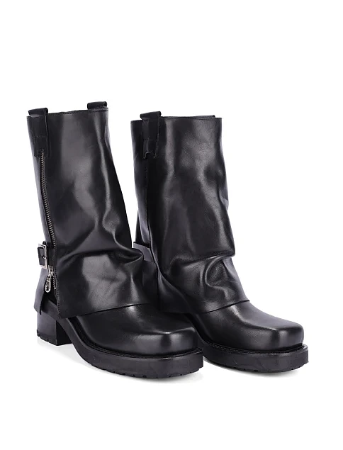 Женские ботинки MIMMU кожаные черные - фото 3 - Miraton