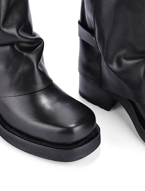 Женские ботинки MIMMU кожаные черные - фото 5 - Miraton