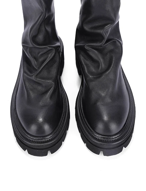 Женские ботинки MIMMU кожаные черные - фото 2 - Miraton