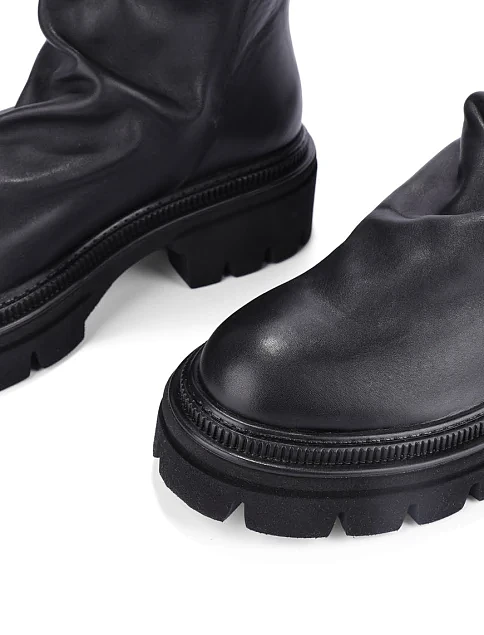 Женские ботинки MIMMU кожаные черные - фото 5 - Miraton