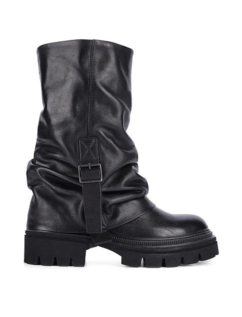 Женские ботинки MIMMU кожаные черные - фото 1 - Miraton