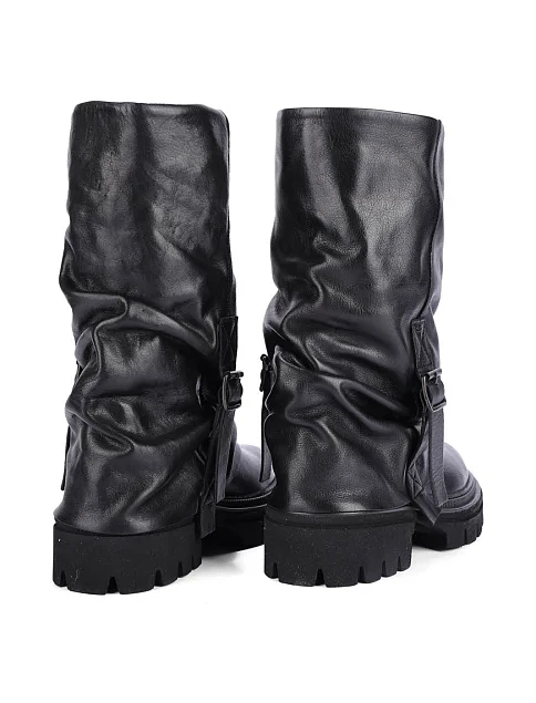 Женские ботинки MIMMU кожаные черные - фото 4 - Miraton