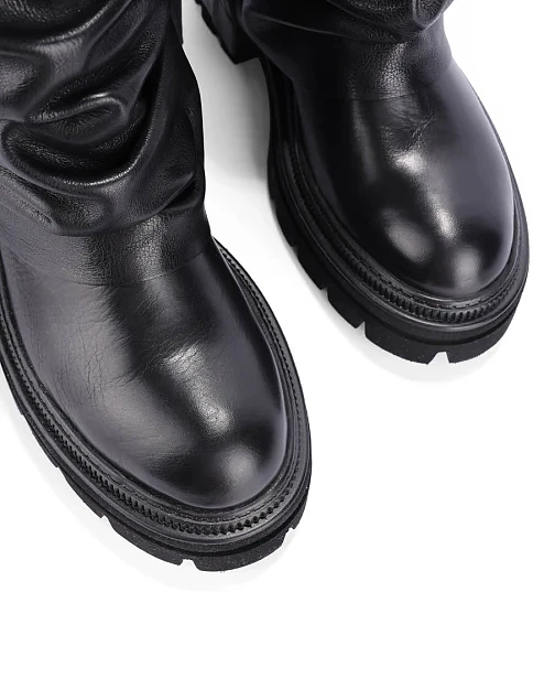 Женские ботинки MIMMU кожаные черные - фото 5 - Miraton