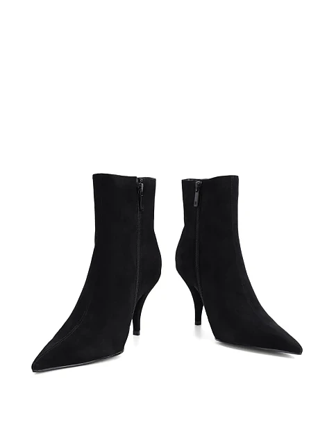 Женские ботинки MIRATON велюровые черные - фото 2 - Miraton