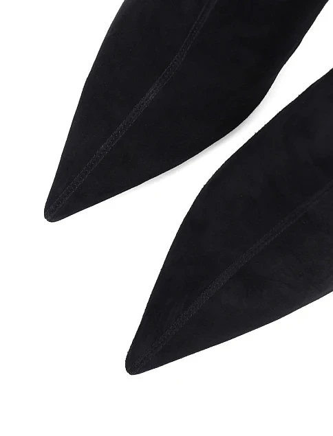 Женские ботинки MIRATON велюровые черные - фото 6 - Miraton