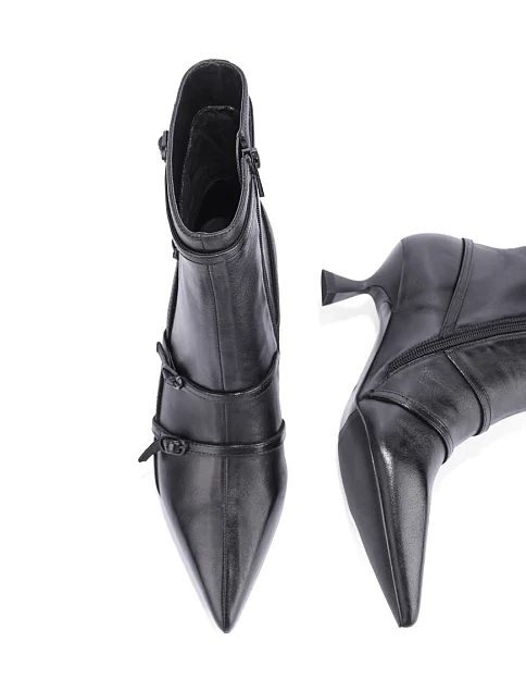 Женские ботинки MIRATON кожаные черные - фото 2 - Miraton