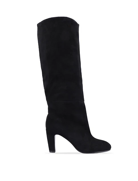 Женские сапоги велюровые черные - фото 1 - Miraton