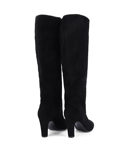 Женские сапоги велюровые черные - фото 4 - Miraton