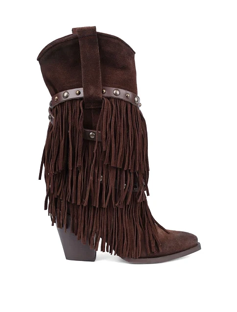 Женские ботинки MIRATON замшевые коричневые - фото 1 - Miraton