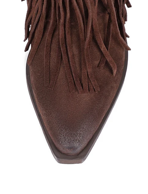 Женские ботинки MIRATON замшевые коричневые - фото 5 - Miraton