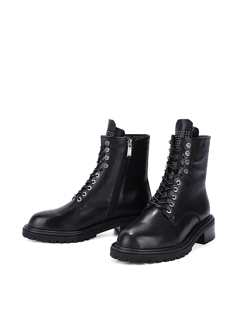 Женские ботинки Attizzare кожаные черные - фото 2 - Miraton