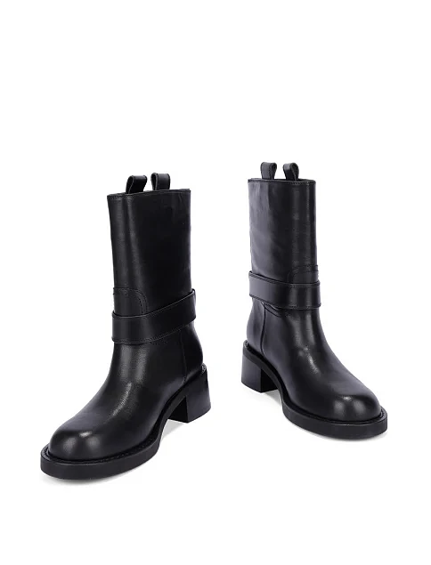 Женские ботинки MIRATON кожаные черные - фото 2 - Miraton