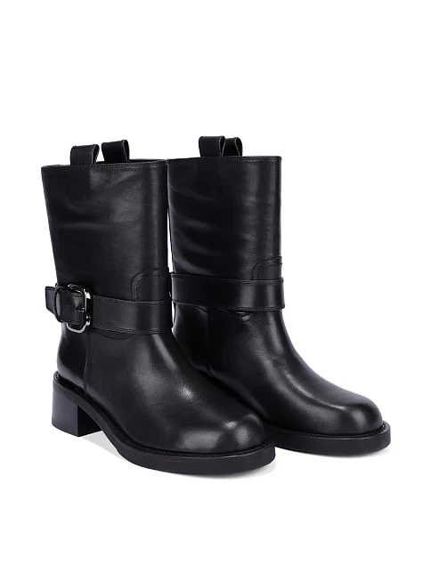 Женские ботинки MIRATON кожаные черные - фото 3 - Miraton