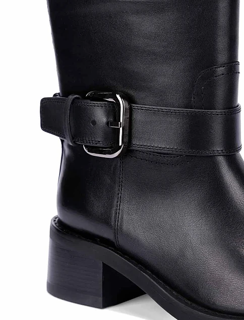 Женские ботинки MIRATON кожаные черные - фото 5 - Miraton