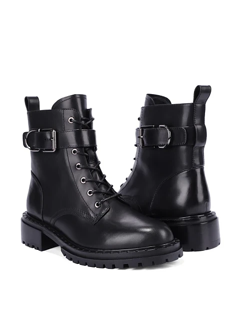 Женские ботинки MIRATON кожаные черные - фото 5 - Miraton