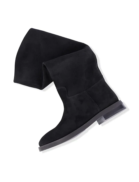 Женские сапоги Attizzare велюровые черные - фото 5 - Miraton