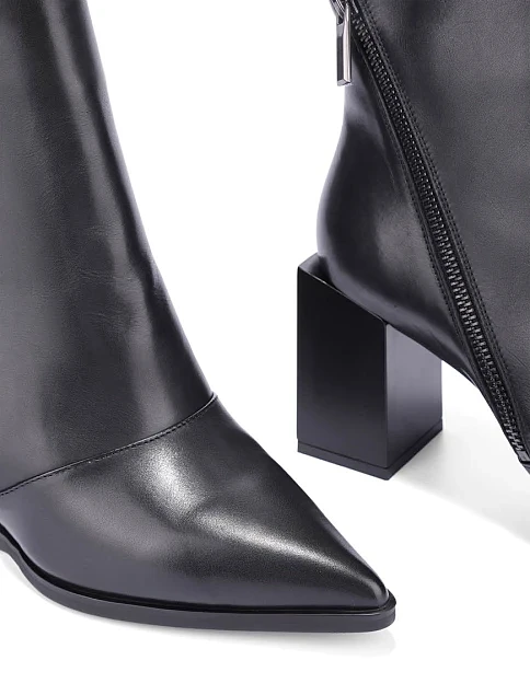 Женские ботинки Attizzare кожаные черные - фото 6 - Miraton