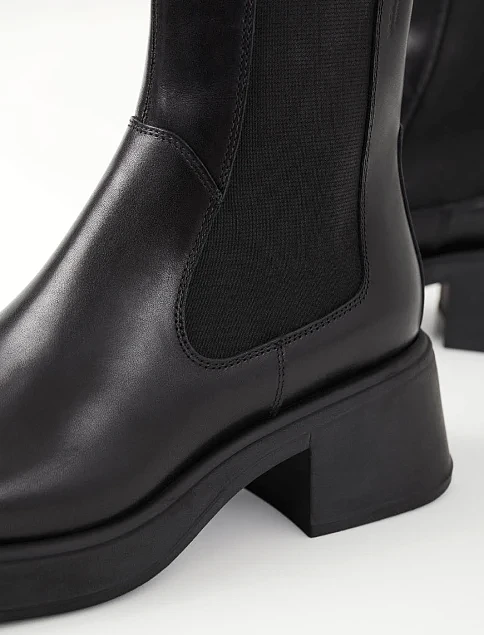 Женские ботинки Vagabond кожаные черные - фото 4 - Miraton