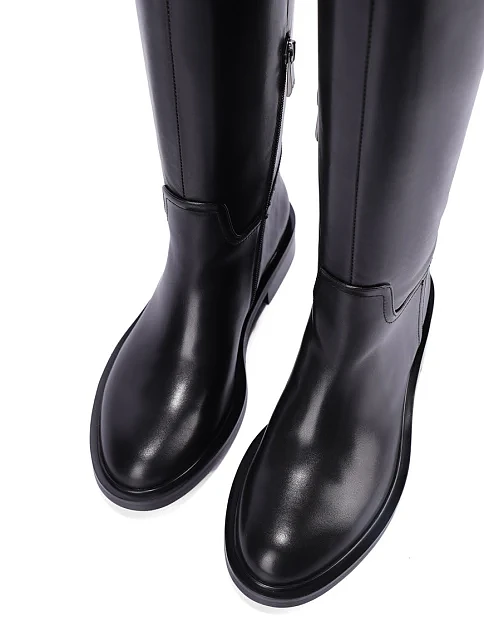 Женские сапоги Attizzare кожаные черные - фото 5 - Miraton