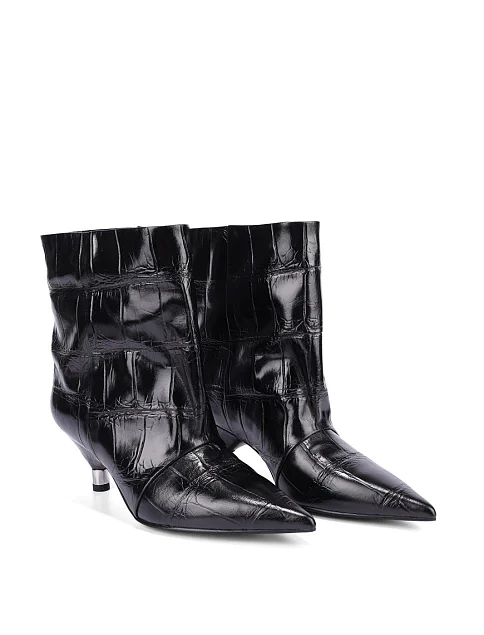 Жіночі черевики MIRATON шкіряні чорні - фото 4 - Miraton