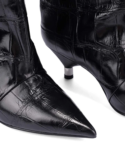 Жіночі черевики MIRATON шкіряні чорні - фото 6 - Miraton